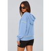 PRETTYGARDEN Women’s Fall Half Zip Cropped Hoodie Sweatshirt(Sky Blue)