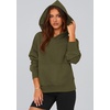 PRETTYGARDEN Women’s Fall Half Zip Cropped Hoodie Sweatshirt(Style 2-army Green)