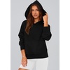 PRETTYGARDEN Women’s Fall Half Zip Cropped Hoodie Sweatshirt(Style 2-black)