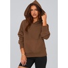 PRETTYGARDEN Women’s Fall Half Zip Cropped Hoodie Sweatshirt(Style 2-brown)