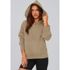 PRETTYGARDEN Women’s Fall Half Zip Cropped Hoodie Sweatshirt(Style 2-khaki)