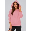 PRETTYGARDEN Women’s Fall Half Zip Cropped Hoodie Sweatshirt(Style 2-pink)