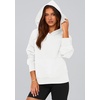 PRETTYGARDEN Women’s Fall Half Zip Cropped Hoodie Sweatshirt(Style 2-white)