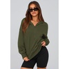 PRETTYGARDEN Women’s Fall Half Zip Cropped Hoodie Sweatshirt(Style 3-army Green)