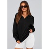 PRETTYGARDEN Women’s Fall Half Zip Cropped Hoodie Sweatshirt(Style 3-black)