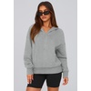 PRETTYGARDEN Women’s Fall Half Zip Cropped Hoodie Sweatshirt(Style 3-grey)