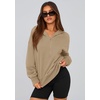 PRETTYGARDEN Women’s Fall Half Zip Cropped Hoodie Sweatshirt(Style 3-khaki)