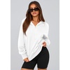PRETTYGARDEN Women’s Fall Half Zip Cropped Hoodie Sweatshirt(Style 3-white)