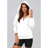 PRETTYGARDEN Women’s Fall Half Zip Cropped Hoodie Sweatshirt(Style 3-white)