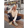 PRETTYGARDEN Women’s Fall Oversized Sweatshirts Mock Neck Henley Pullover(Beige)