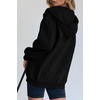 PRETTYGARDEN Women’s Fall Zip Up Hoodies Sweatshirts(Black)