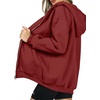 PRETTYGARDEN Women’s Fall Zip Up Hoodies Sweatshirts(Brown Red)