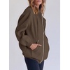 PRETTYGARDEN Women’s Fall Zip Up Hoodies Sweatshirts(Coffee)