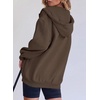 PRETTYGARDEN Women’s Fall Zip Up Hoodies Sweatshirts(Coffee)
