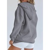 PRETTYGARDEN Women’s Fall Zip Up Hoodies Sweatshirts(Dark Grey)
