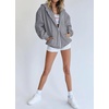 PRETTYGARDEN Women’s Fall Zip Up Hoodies Sweatshirts(Dark Grey)