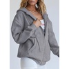 PRETTYGARDEN Women’s Fall Zip Up Hoodies Sweatshirts(Dark Grey)