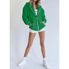 PRETTYGARDEN Women’s Fall Zip Up Hoodies Sweatshirts(Green)