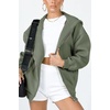 PRETTYGARDEN Women’s Fall Zip Up Hoodies Sweatshirts(Grey Green)