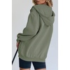 PRETTYGARDEN Women’s Fall Zip Up Hoodies Sweatshirts(Grey Green)