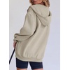 PRETTYGARDEN Women’s Fall Zip Up Hoodies Sweatshirts(Grey Khaki)