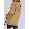 PRETTYGARDEN Women’s Fall Zip Up Hoodies Sweatshirts(Khaki)