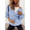 PRETTYGARDEN Women’s Fall Zip Up Hoodies Sweatshirts(Light Blue)