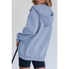 PRETTYGARDEN Women’s Fall Zip Up Hoodies Sweatshirts(Light Blue)