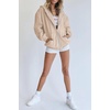 PRETTYGARDEN Women’s Fall Zip Up Hoodies Sweatshirts(Light Khaki)