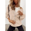PRETTYGARDEN Women’s Fall Zip Up Hoodies Sweatshirts(Light Khaki)
