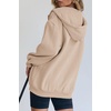 PRETTYGARDEN Women’s Fall Zip Up Hoodies Sweatshirts(Light Khaki)