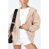 PRETTYGARDEN Women’s Fall Zip Up Hoodies Sweatshirts(Light Khaki)