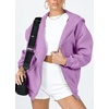 PRETTYGARDEN Women’s Fall Zip Up Hoodies Sweatshirts(Light Purple)