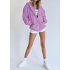 PRETTYGARDEN Women’s Fall Zip Up Hoodies Sweatshirts(Light Purple)