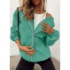 PRETTYGARDEN Women’s Fall Zip Up Hoodies Sweatshirts(Mint Green)