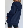 PRETTYGARDEN Women’s Fall Zip Up Hoodies Sweatshirts(Navy)