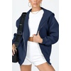 PRETTYGARDEN Women’s Fall Zip Up Hoodies Sweatshirts(Navy)