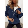 PRETTYGARDEN Women’s Fall Zip Up Hoodies Sweatshirts(Navy)