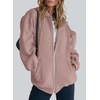 PRETTYGARDEN Women’s Fall Zip Up Hoodies Sweatshirts(Nutmeg)