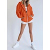 PRETTYGARDEN Women’s Fall Zip Up Hoodies Sweatshirts(Orange)