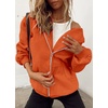 PRETTYGARDEN Women’s Fall Zip Up Hoodies Sweatshirts(Orange)