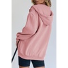 PRETTYGARDEN Women’s Fall Zip Up Hoodies Sweatshirts(Pink)
