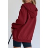PRETTYGARDEN Women’s Fall Zip Up Hoodies Sweatshirts(Red)