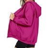 PRETTYGARDEN Women’s Fall Zip Up Hoodies Sweatshirts(Rose Red)