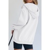 PRETTYGARDEN Women’s Fall Zip Up Hoodies Sweatshirts(White)