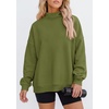 PRETTYGARDEN Womens Mock Neck Sweatshirt Oversized Pullover(Army Green)