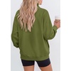 PRETTYGARDEN Womens Mock Neck Sweatshirt Oversized Pullover(Army Green)