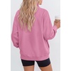 PRETTYGARDEN Womens Mock Neck Sweatshirt Oversized Pullover(Pink)