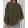 PRETTYGARDEN Womens Oversized Crewneck Sweatshirt(Army Green)