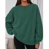 PRETTYGARDEN Womens Oversized Crewneck Sweatshirt(Dark Green)